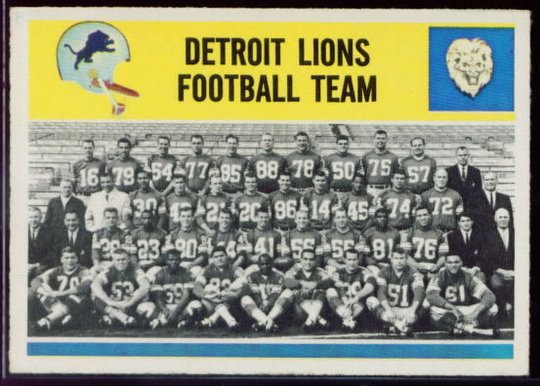 69 Detroit Lions Team Card